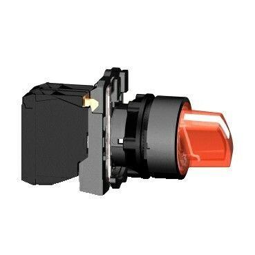 SCHNEIDER ELECTRIC KIRMIZI EKSİKSİZ IŞIKLI MANDAL BUTON ÇAP 22 3 KONUMLU SABİT 1NA+1NK 230V 3389118223349