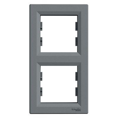 SCHNEIDER ELECTRIC EPH5810262 ASFORA ÇELİK İKİLİ DİKEY ÇERÇEVE 3606480730740
