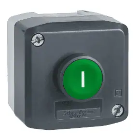 SCHNEIDER ELECTRIC KOYU GRİ İSTASYON 1 YEŞİL RENKLİ BASMA BUTONU ÇAP22 YAYLI DÖNÜŞ 3389110113174