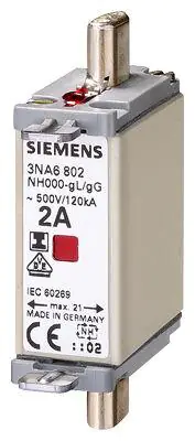 SIEMENS NH BAYRAKLI SİGORTA BUŞONU BOY000 6A 4001869277622
