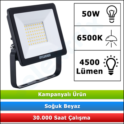 SYLVANİA 48963 SYLVANİA START ECO 50W 6500K BEYAZ IŞIK 4500LM 48963 LED PROJEKTÖR 5410288489636